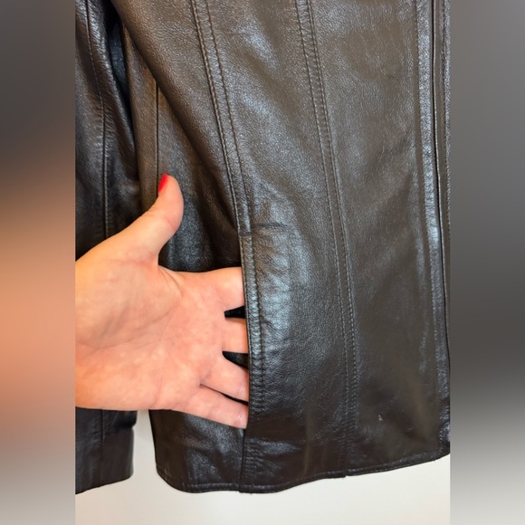 Wilsons Leather Maxima Women’s 100% Black Leather Jacket Size M - Picture 4 of 7